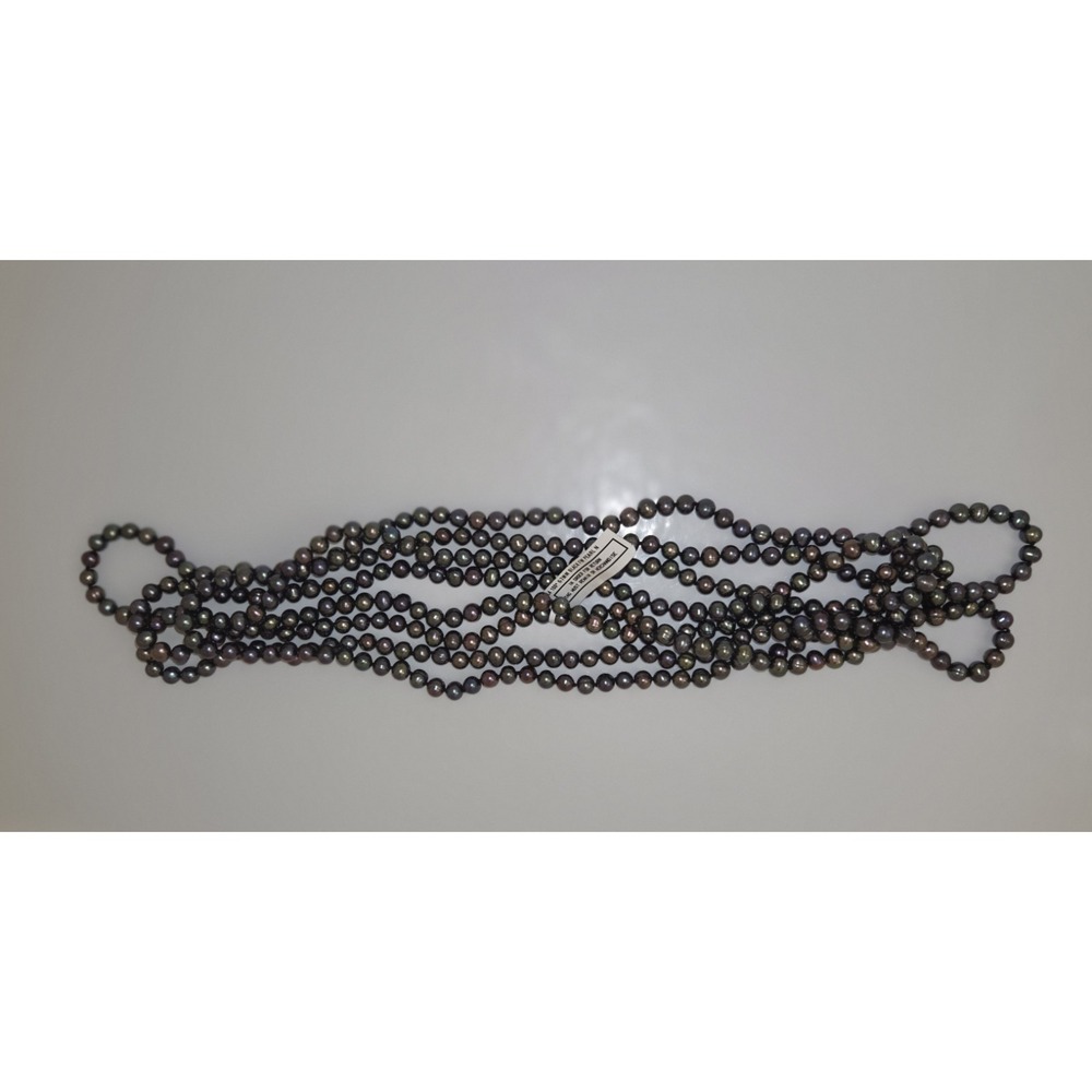 100" 6-7 Mm Black Freshwater Pearl Strand - Picture 2 of 12